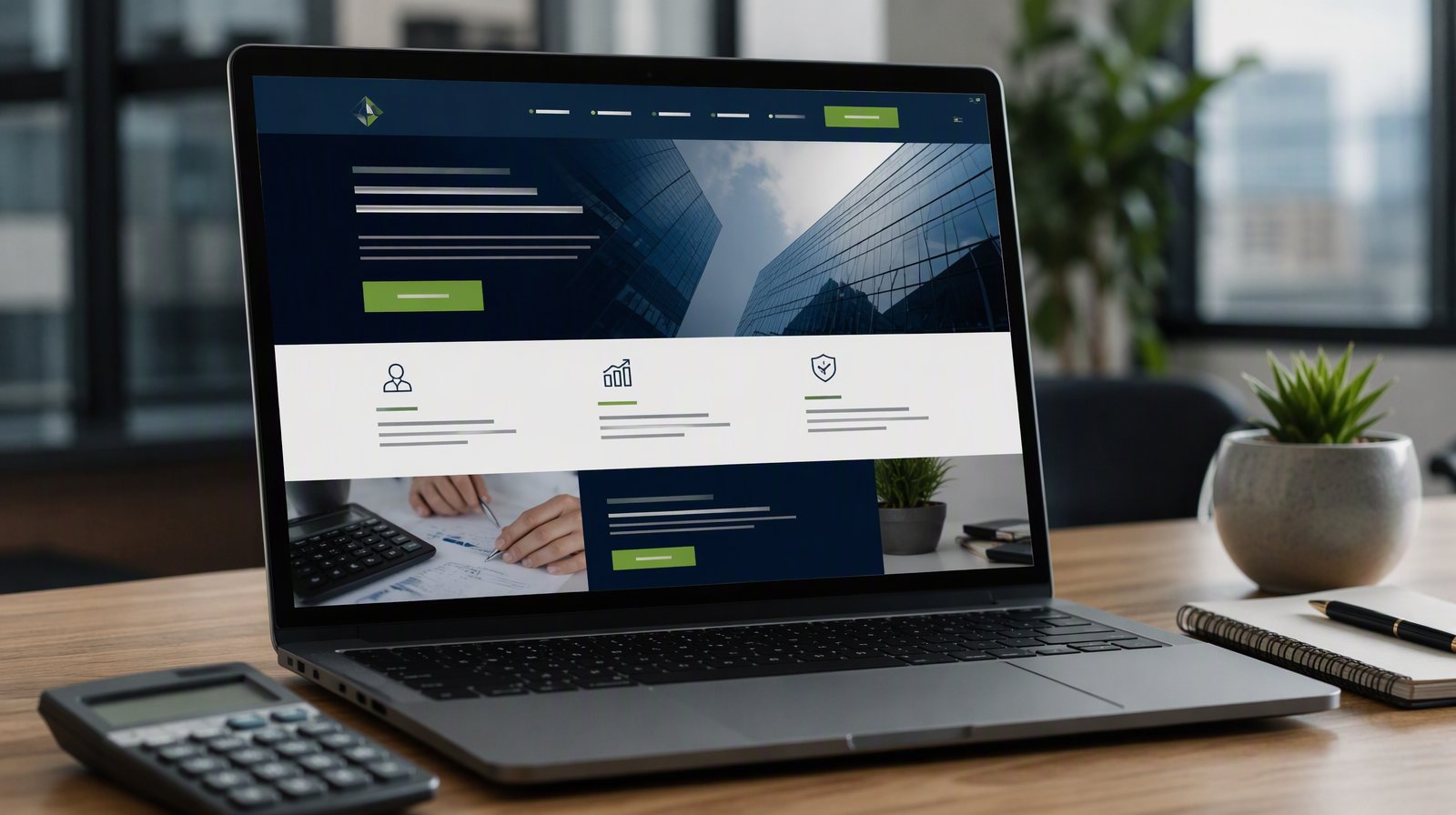 Sample accounting firm website design concept